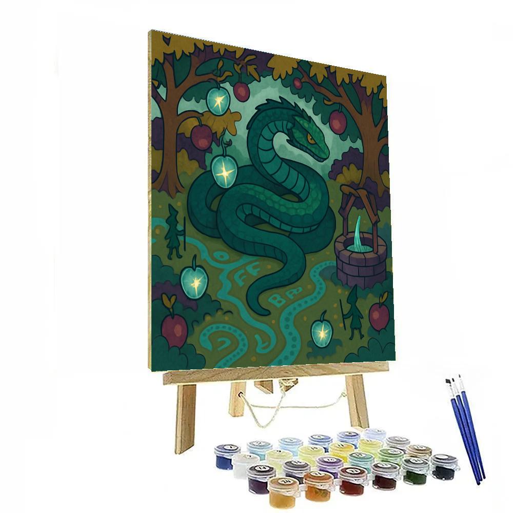 Fantasy Painted Basilisk Orchard Painting by numbers kit