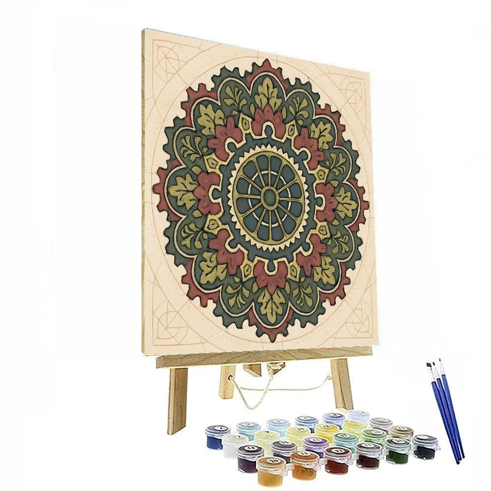 Clockwork Garden With Mandala Core DIY paint by numbers