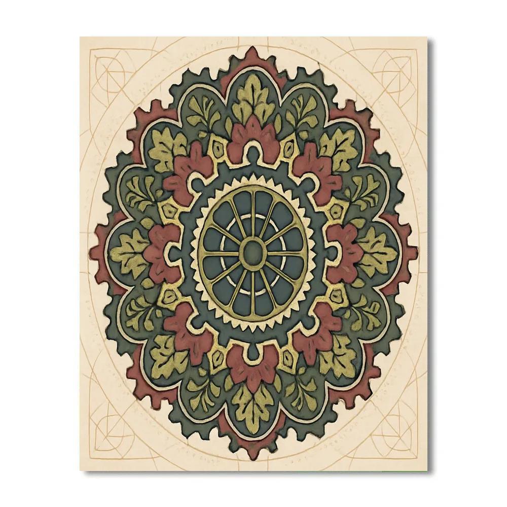 Clockwork Garden With Mandala Core DIY paint by numbers