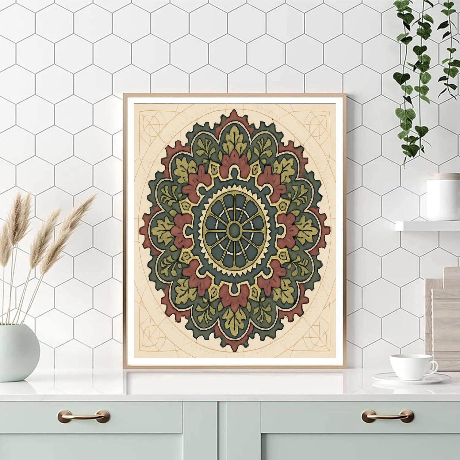 Clockwork Garden With Mandala Core DIY paint by numbers