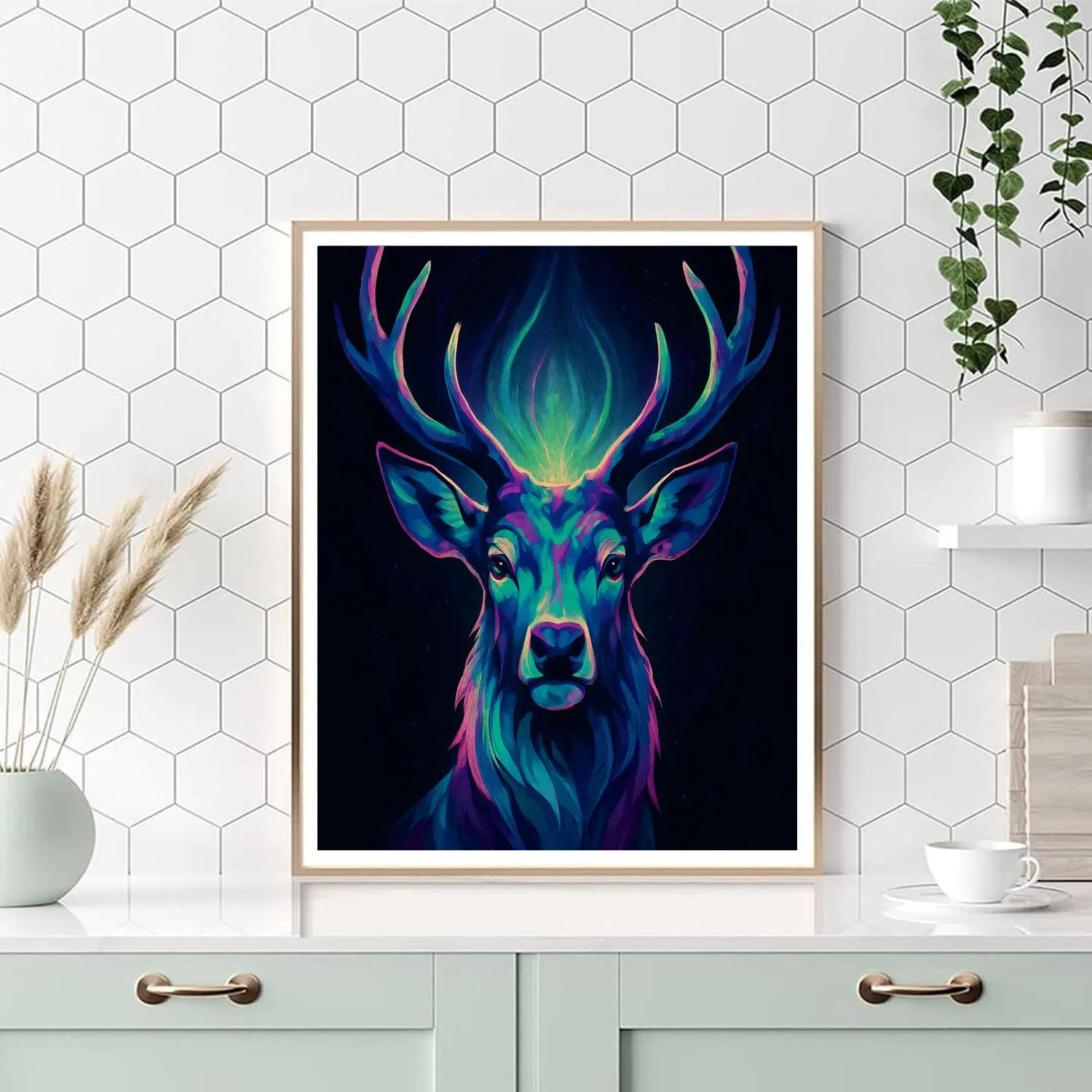 Aurora Crowned Stag DIY paint by numbers