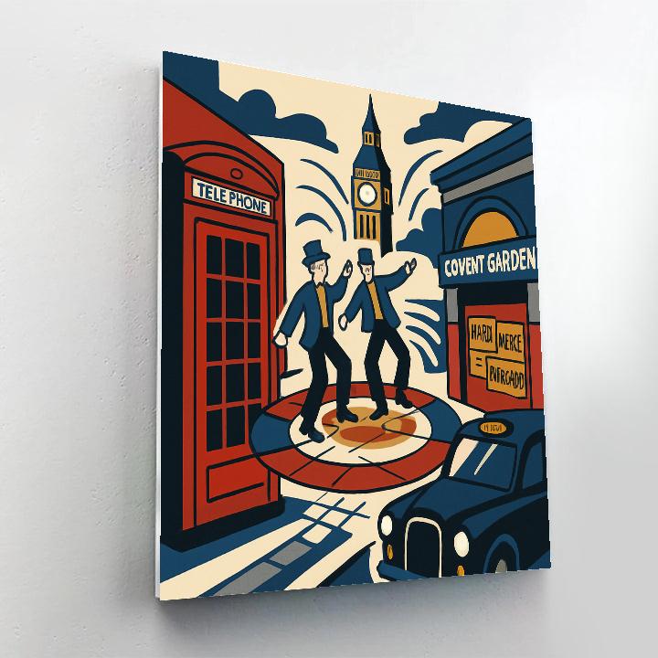 Street Mosaic With London Underground Rhythm Paint by numbers art