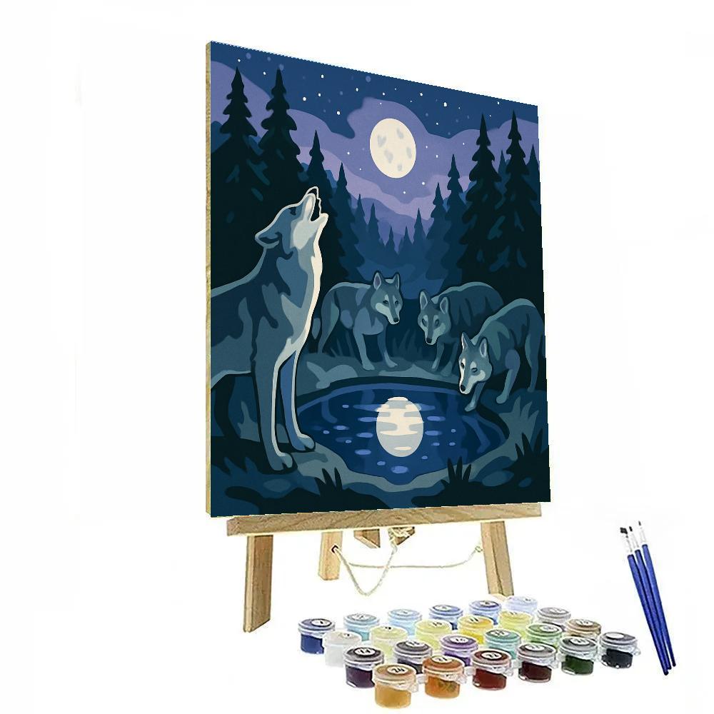Moonwell Wolf Chorus paint by number