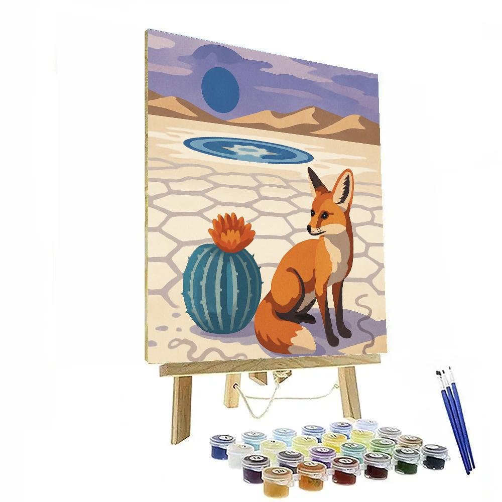 Moonlit Salt Flats Desert Mirage paint by numbers