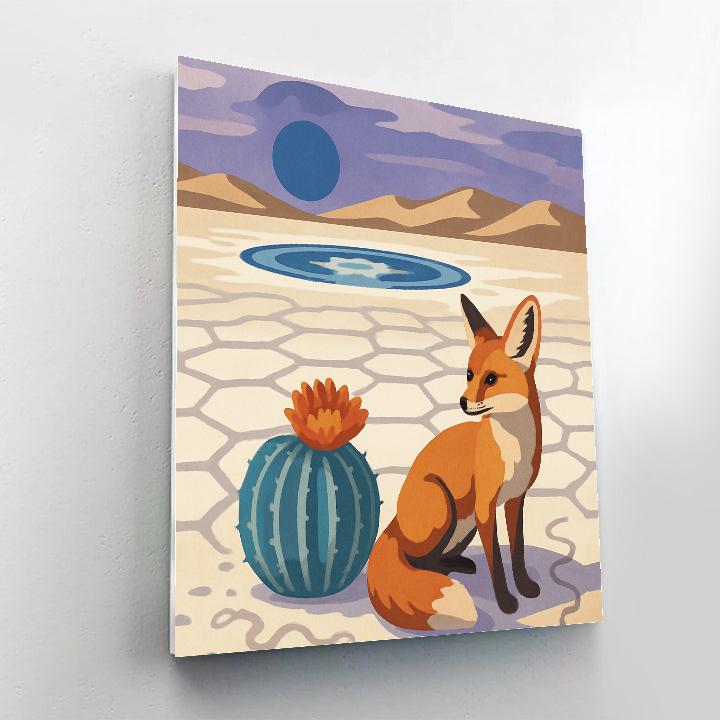 Moonlit Salt Flats Desert Mirage paint by numbers