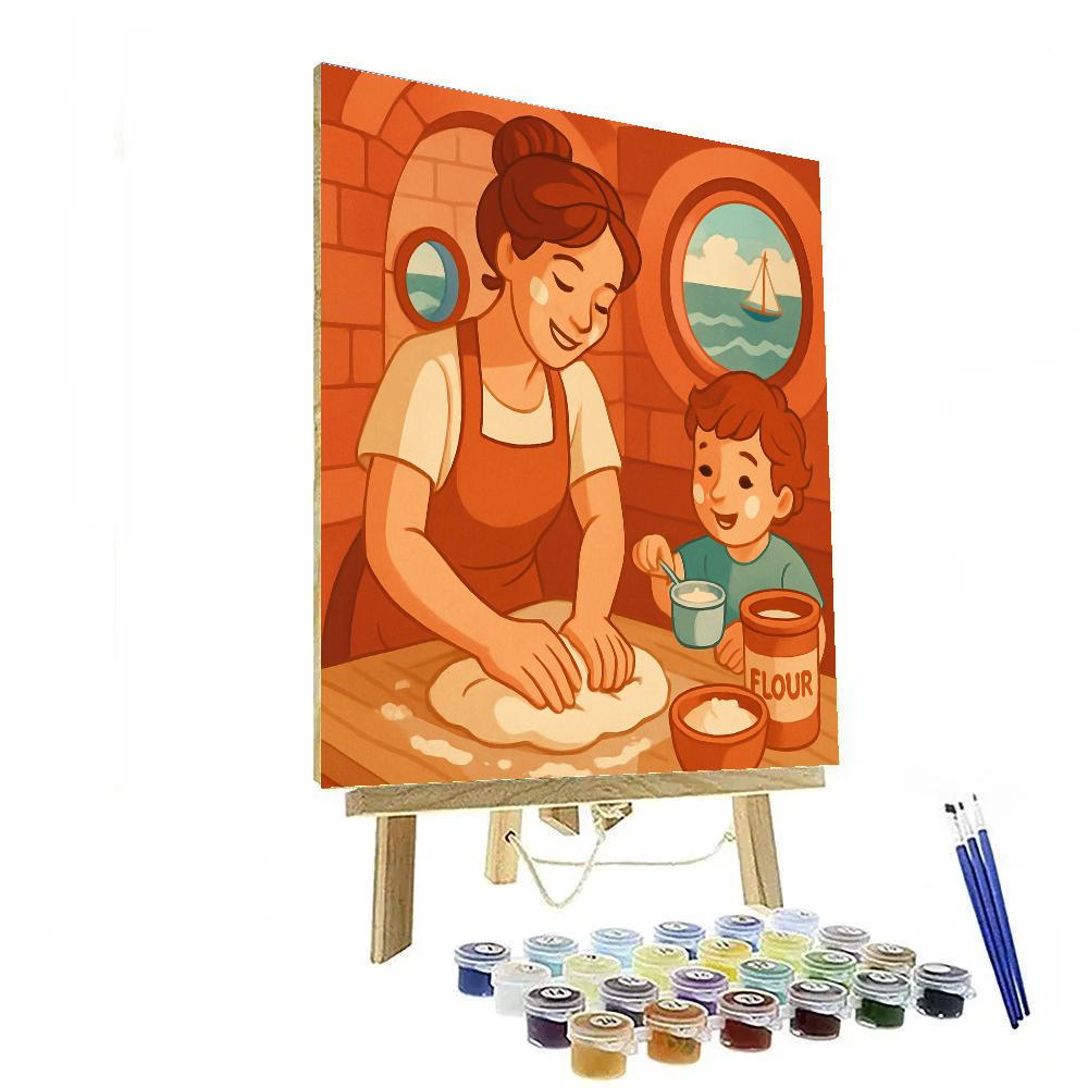 Mother In The Lighthouse Kitchen Paint by numbers kits