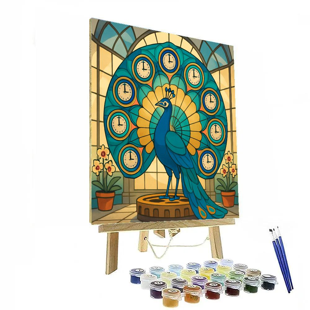 Clockwork Conservatory Peacock Number painting