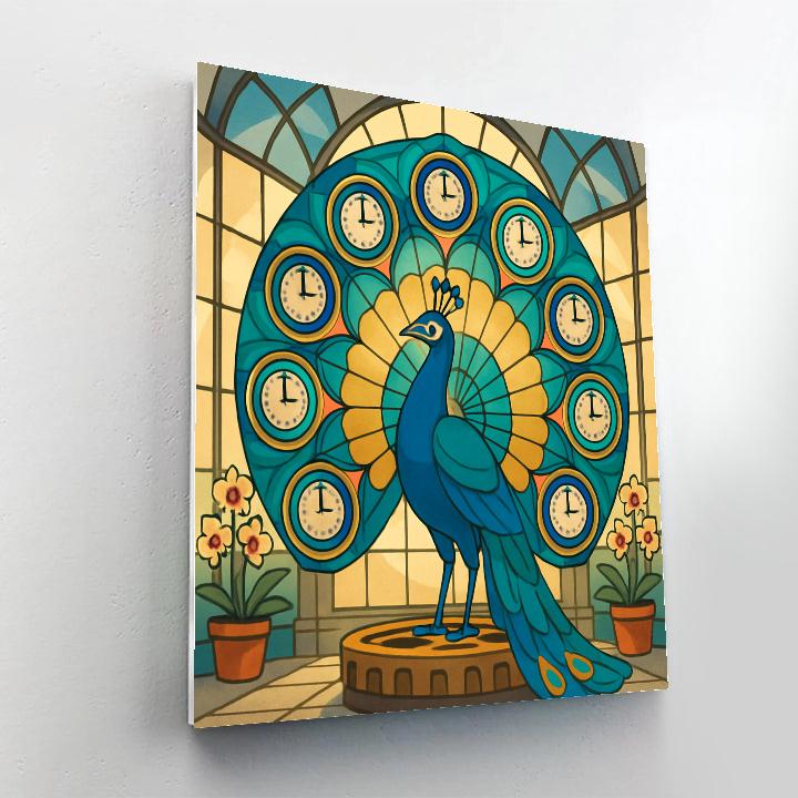 Clockwork Conservatory Peacock Number painting