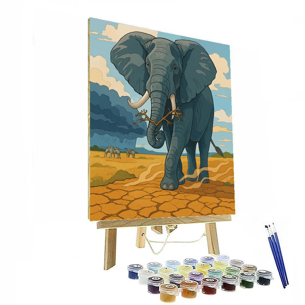 Savannah Stormshadow Elephant paint by numbers