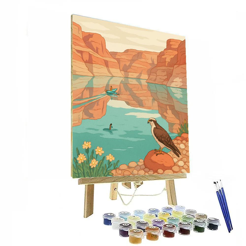 Lake Crafted Mirror Canyons Painting by numbers kit