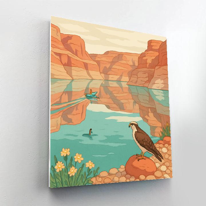 Lake Crafted Mirror Canyons Painting by numbers kit