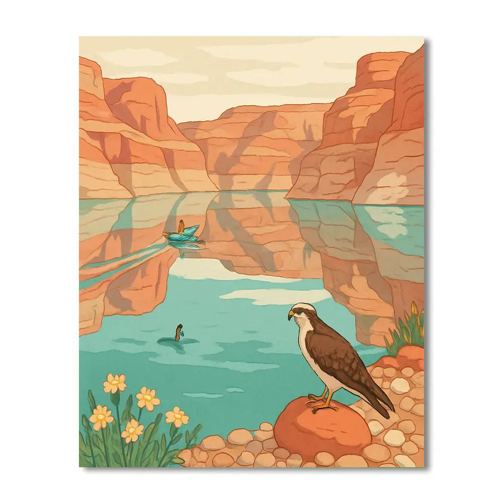 Lake Crafted Mirror Canyons Painting by numbers kit
