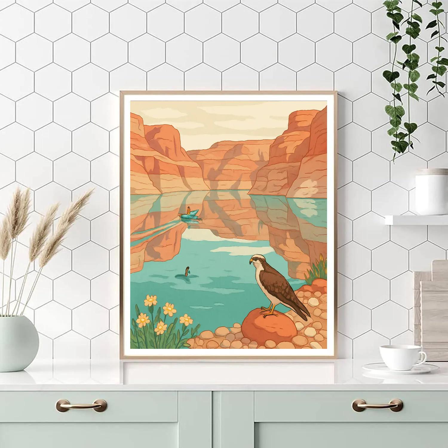 Lake Crafted Mirror Canyons Painting by numbers kit