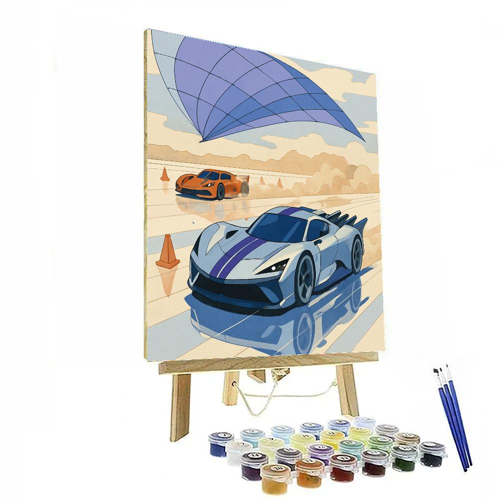Solar Sail Grand Prix With Cars Paint by numbers kits