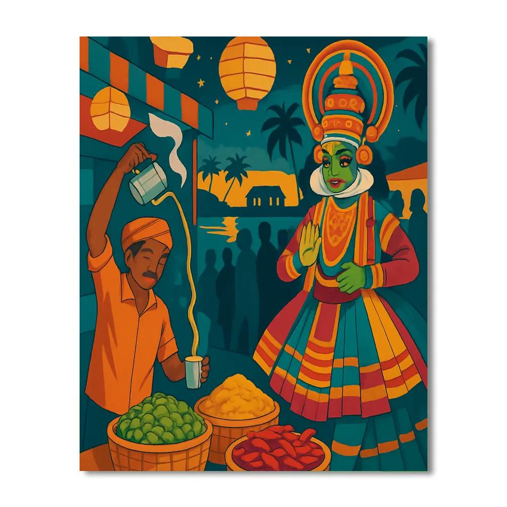Spice Market Lanterns India paint by number