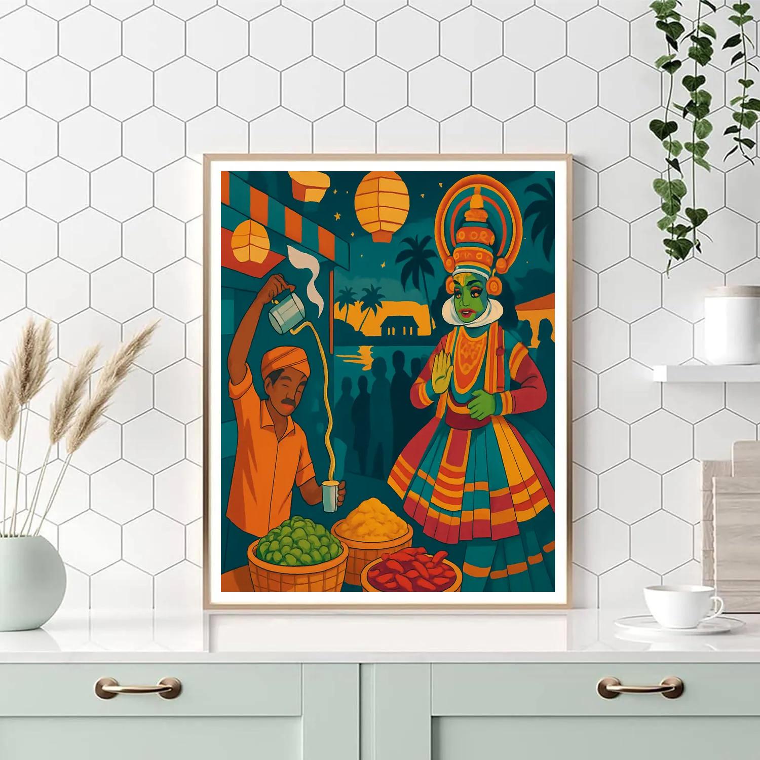 Spice Market Lanterns India paint by number