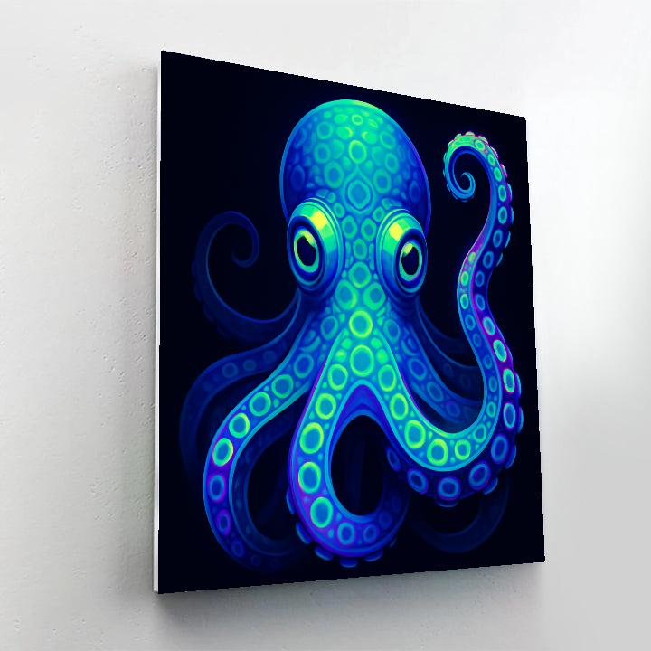 Neon Circuit Octopus Oracle DIY paint by numbers