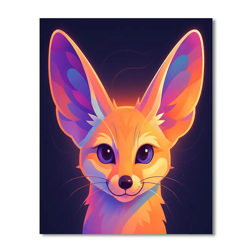 Violet Mirage Fennec Paint by numbers art