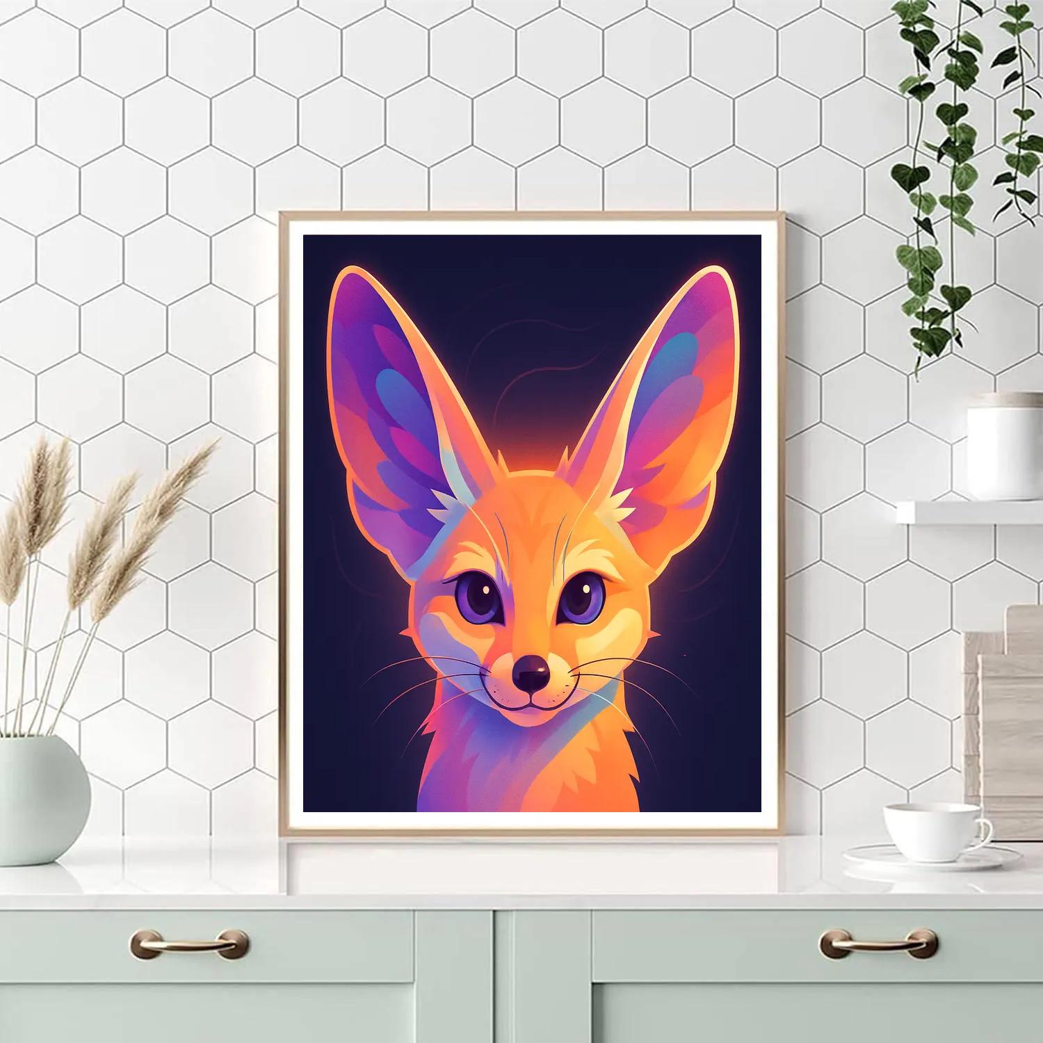 Violet Mirage Fennec Paint by numbers art