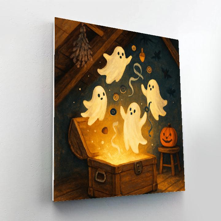 Enchanted Attic Trunk Of Friendly Spirits paint by color