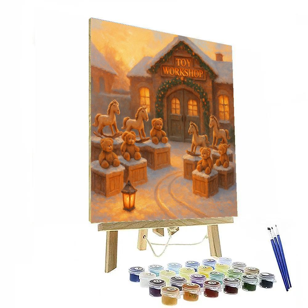 Toy Workshop Courtyard At Sunrise DIY paint by numbers