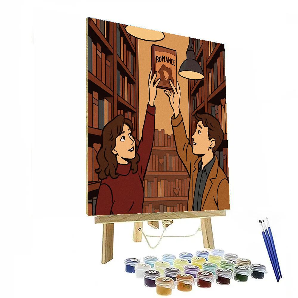 Bookstore Aisle Discovery This Valentines Day paint by numbers