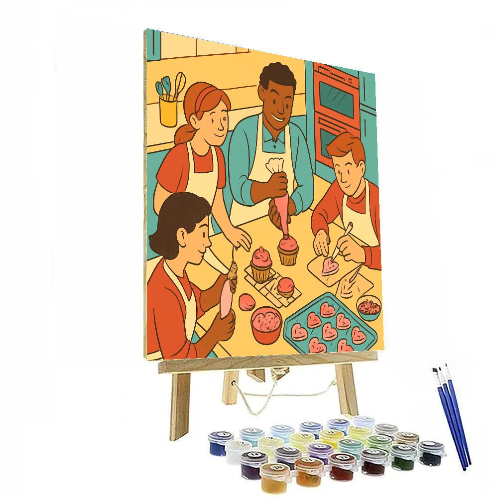 Baking Class Fun For Valentines Day Treats paint by color