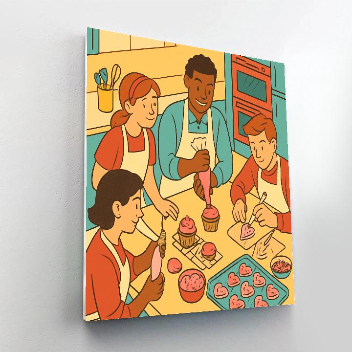 Baking Class Fun For Valentines Day Treats paint by color