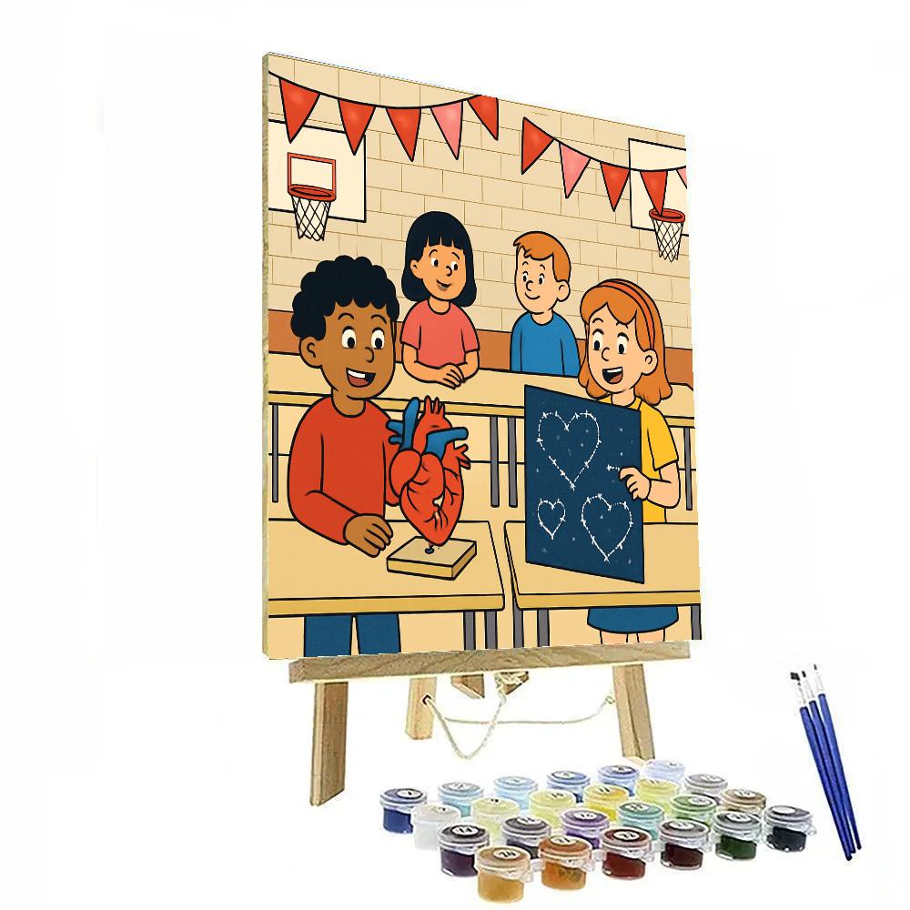 Valentines Day Science Fair Of Hearts Paint by numbers kits