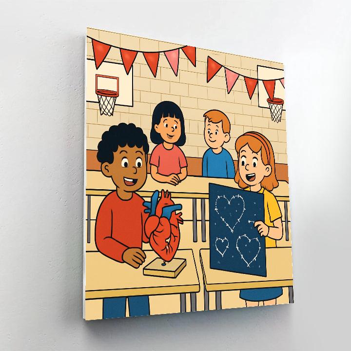 Valentines Day Science Fair Of Hearts Paint by numbers kits