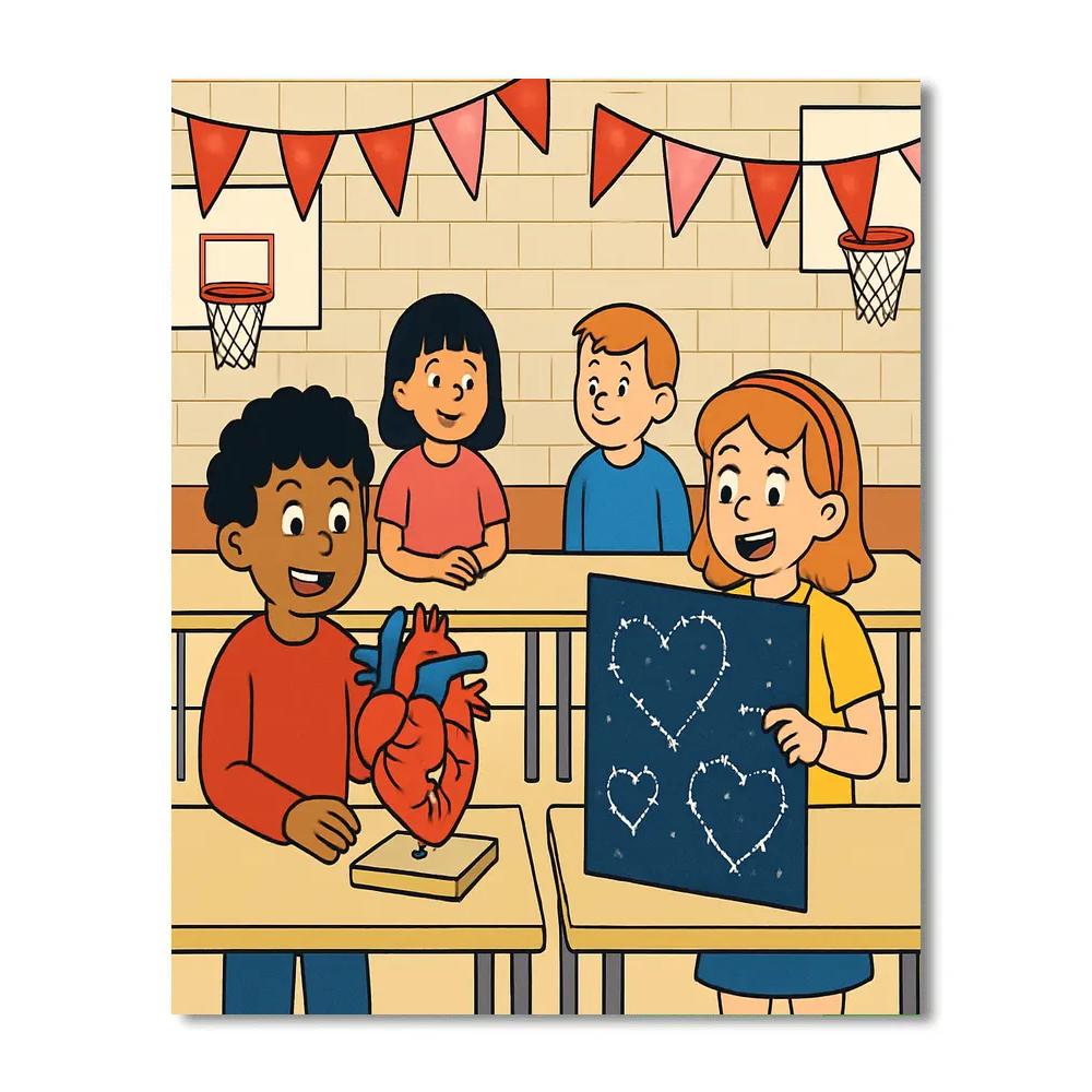 Valentines Day Science Fair Of Hearts Paint by numbers kits