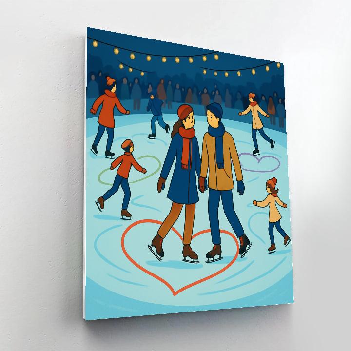 Skating Rink Ribbons On Valentines Day paint by color