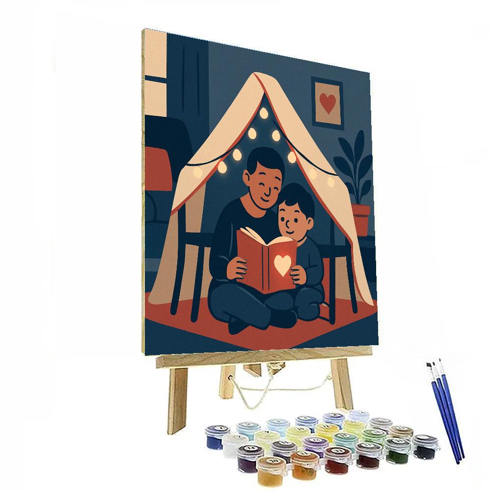 Library Fort Reading On Valentines Day Paint by numbers kits