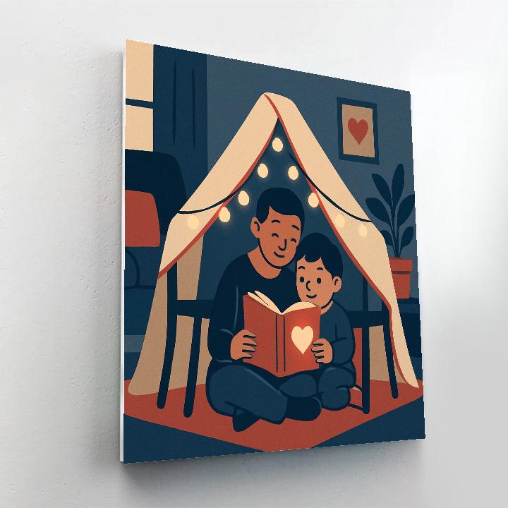 Library Fort Reading On Valentines Day Paint by numbers kits