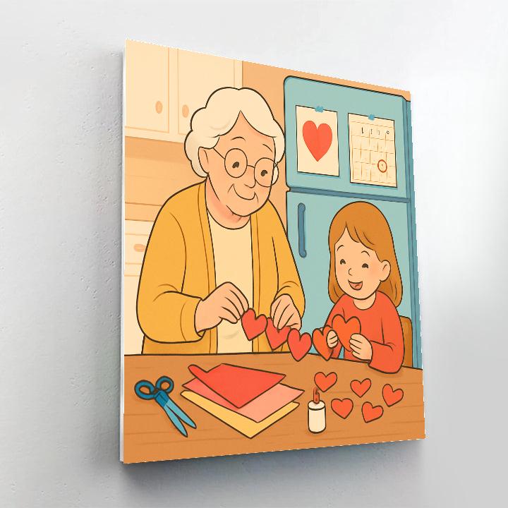 Craft Corner With Grandchild On Valentines Day painting number kit