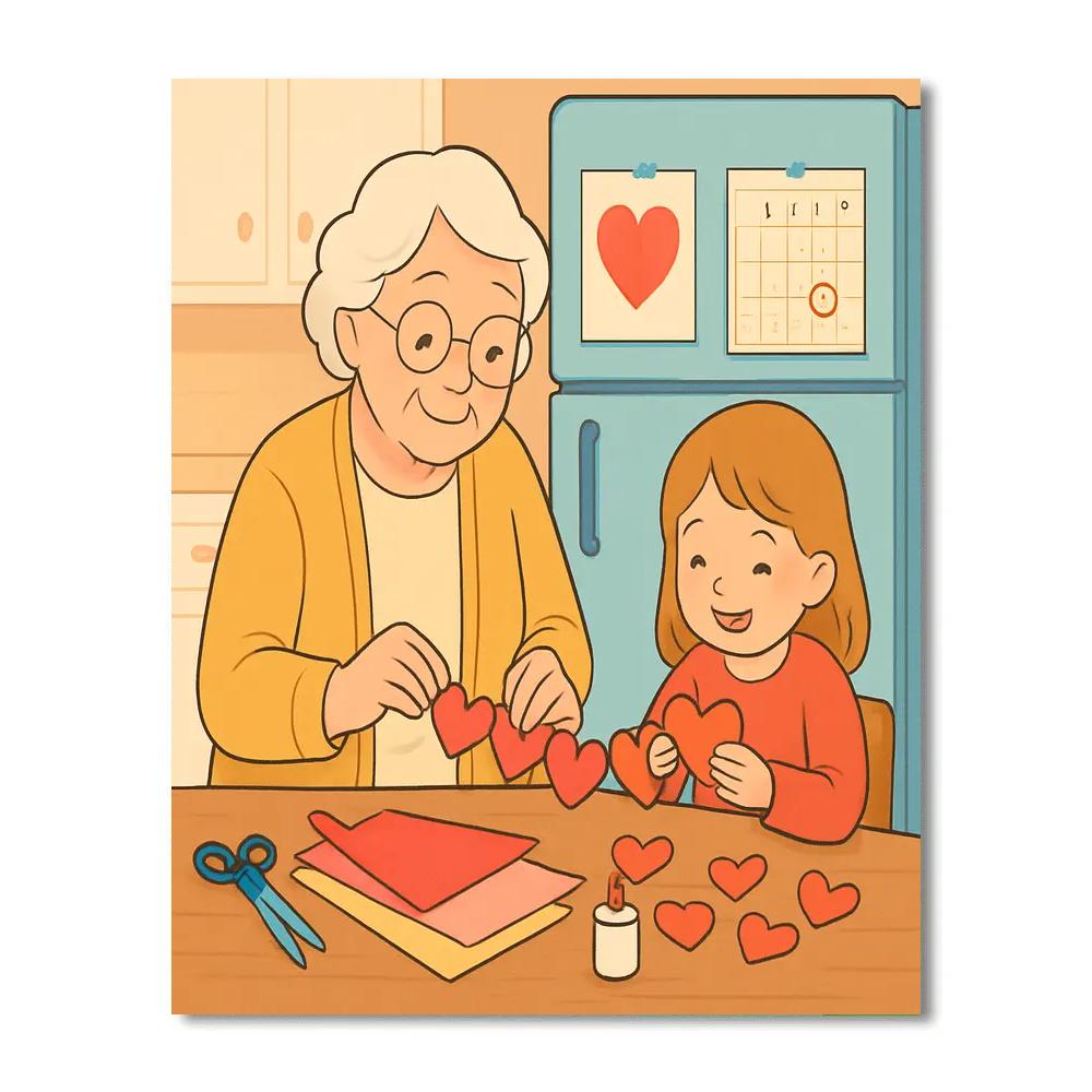 Craft Corner With Grandchild On Valentines Day painting number kit