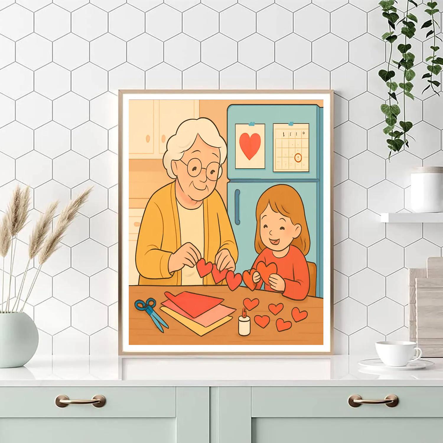 Craft Corner With Grandchild On Valentines Day painting number kit