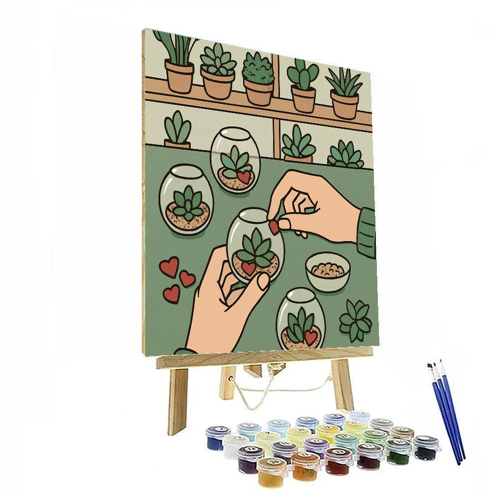 Crafted Terrarium Gifts For Valentines Day DIY paint by numbers