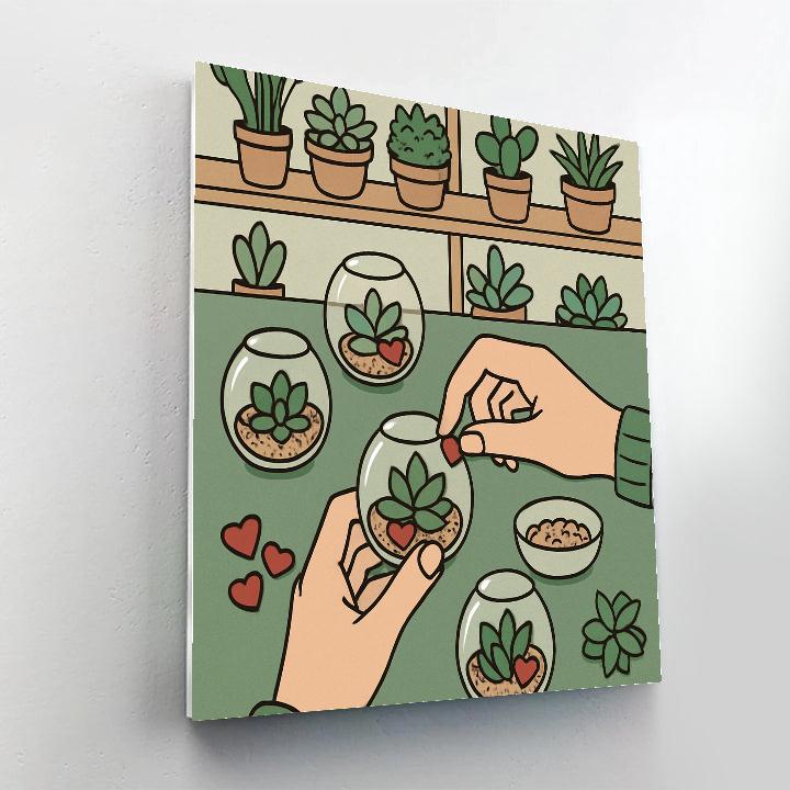 Crafted Terrarium Gifts For Valentines Day DIY paint by numbers