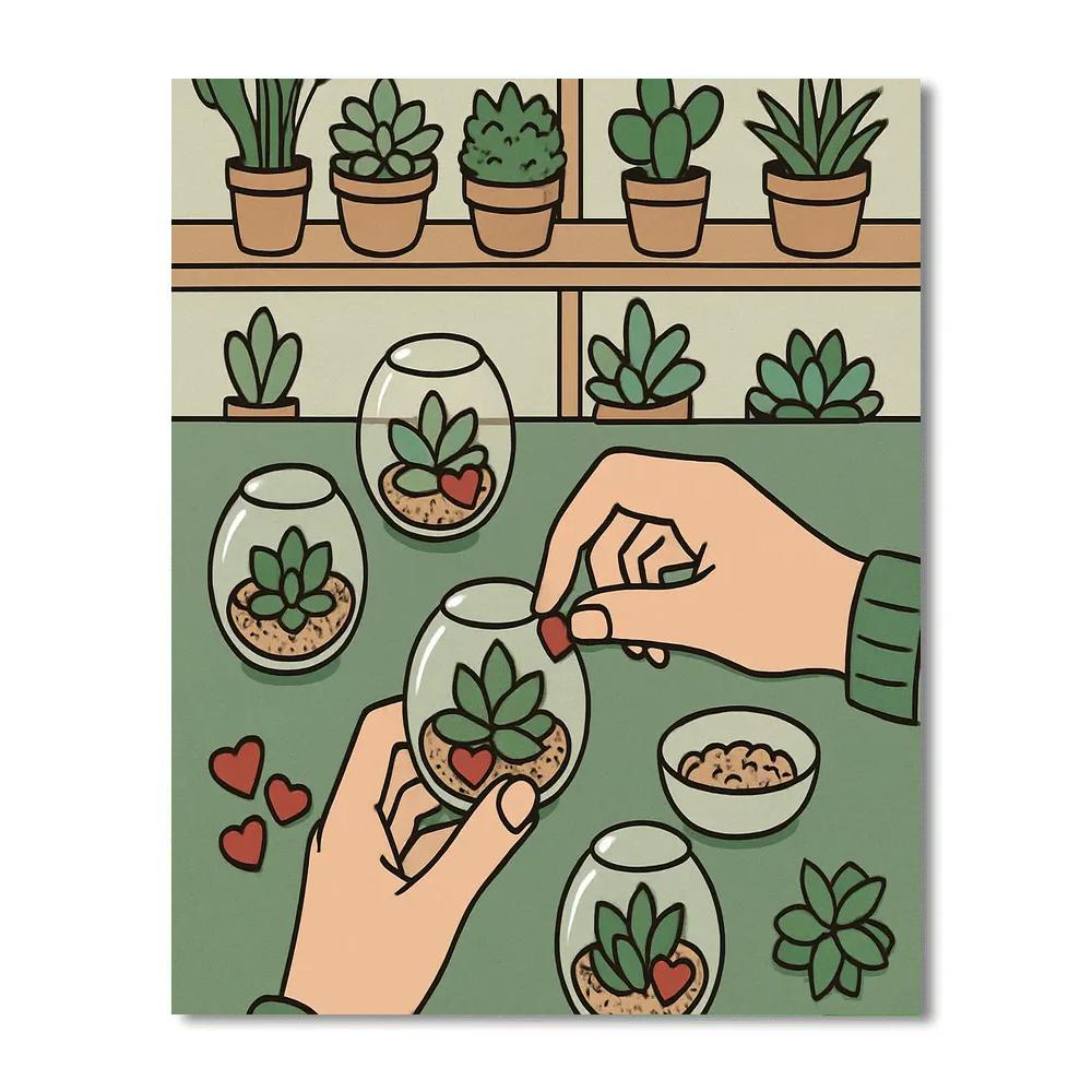 Crafted Terrarium Gifts For Valentines Day DIY paint by numbers