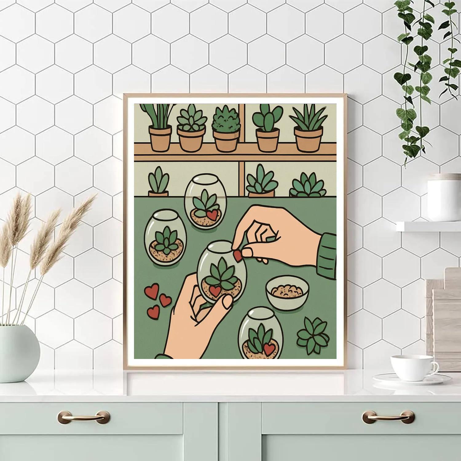 Crafted Terrarium Gifts For Valentines Day DIY paint by numbers