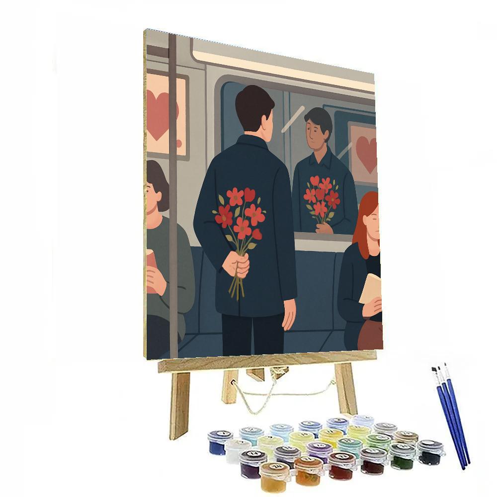 Morning Commute Bouquet For Valentines Day paint by number