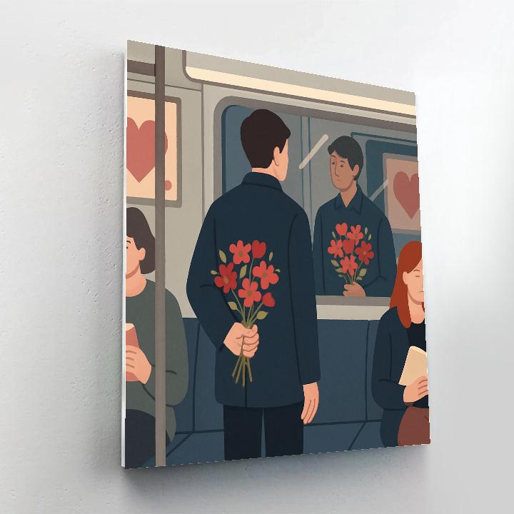 Morning Commute Bouquet For Valentines Day paint by number