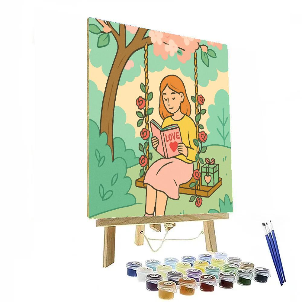 Garden Swing Hideaway For Valentines Day Numbered painting kits