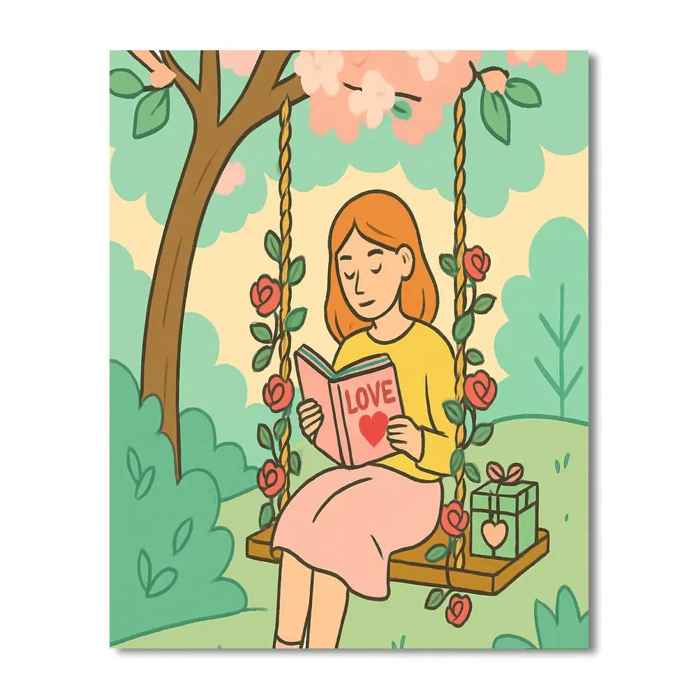 Garden Swing Hideaway For Valentines Day Numbered painting kits