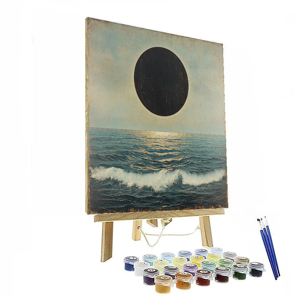 Michelangelo Inspired Eclipse Over Marble Oceans Numbered painting kits
