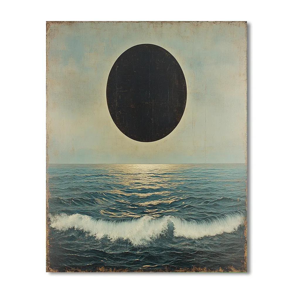 Michelangelo Inspired Eclipse Over Marble Oceans Numbered painting kits