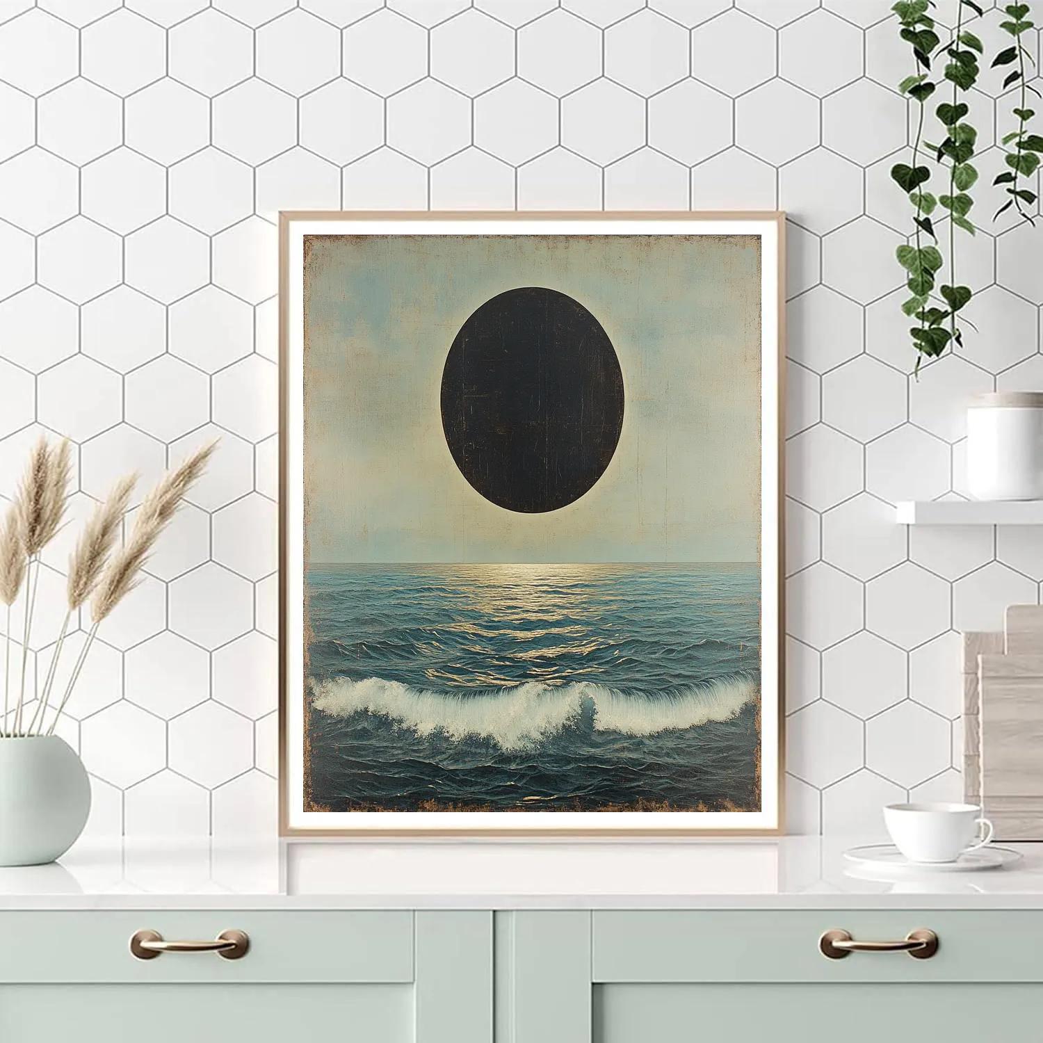 Michelangelo Inspired Eclipse Over Marble Oceans Numbered painting kits
