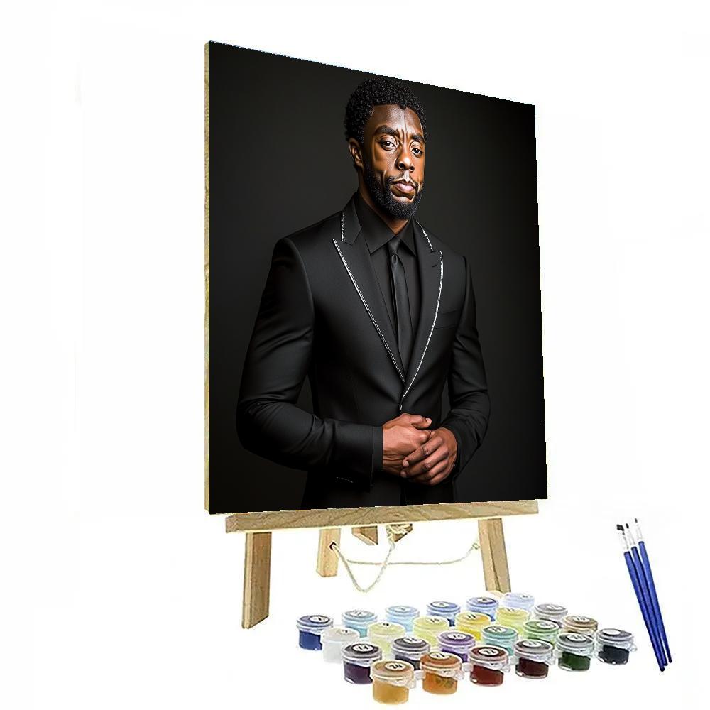 Chadwick Boseman Regal Shadow Of The Panther King Paint by numbers kits