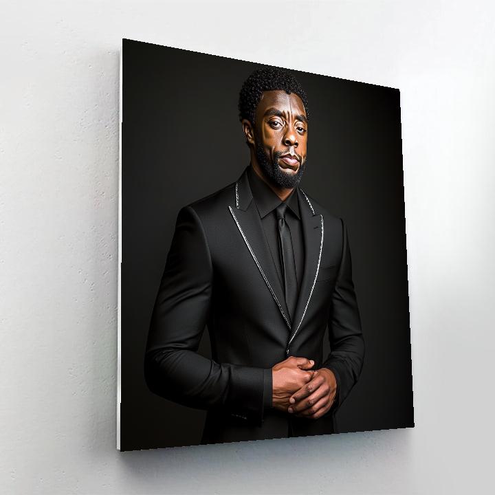 Chadwick Boseman Regal Shadow Of The Panther King Paint by numbers kits